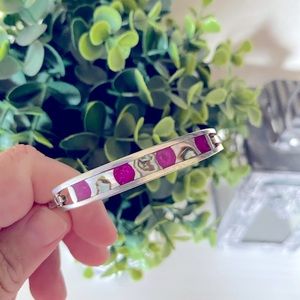 Alpaca Mexico Small pink abalone Shell bracelet 2.25” length